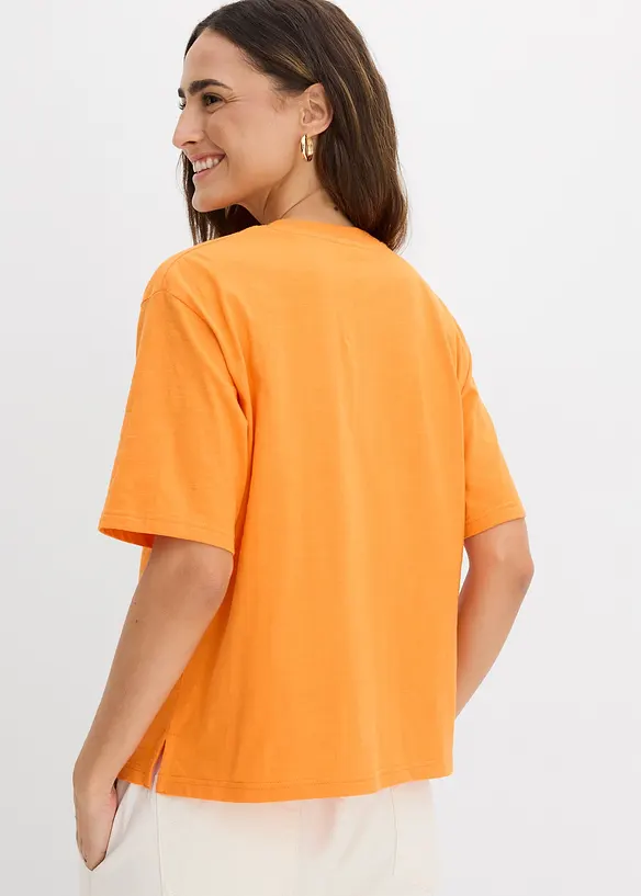 T-shirt boxy in filato fiammato di puro cotone biologico (pacco da 2), bonprix