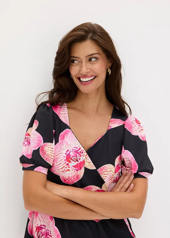 Maglia con baschina arricciata, bonprix