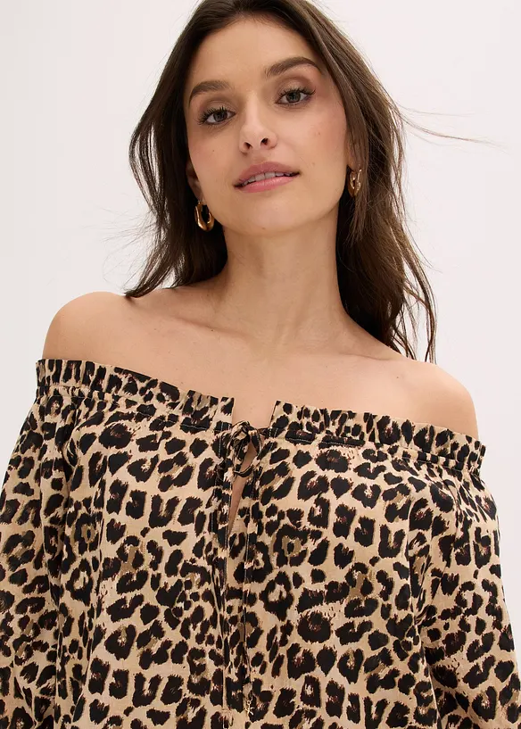 Blusa a maniche corte in puro cotone biologico, bonprix