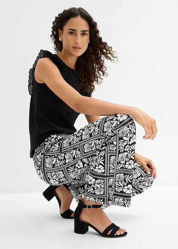 Pantaloni in jersey punto di Roma, bonprix