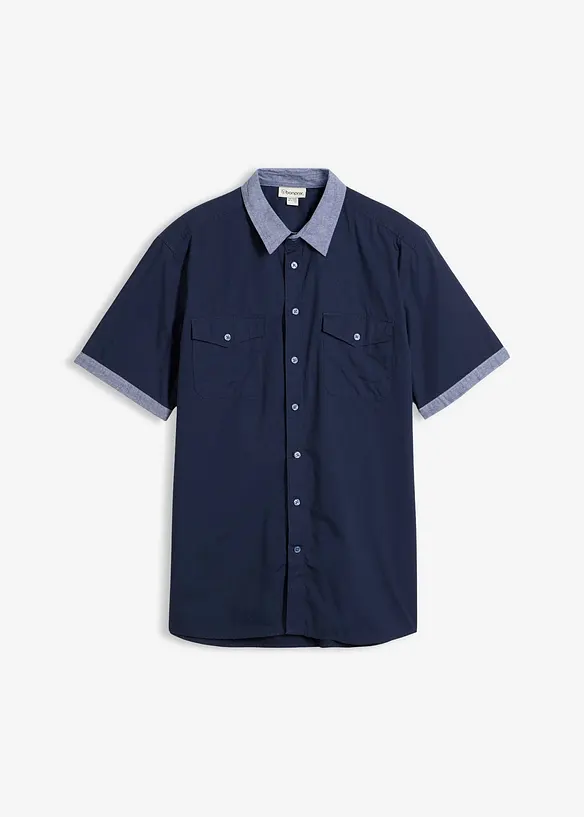 Camicia effetto 2 in 1 a maniche corte, bonprix