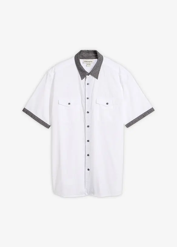 Camicia effetto 2 in 1 a maniche corte, bonprix
