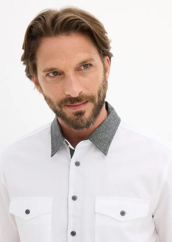 Camicia effetto 2 in 1 a maniche corte, bonprix