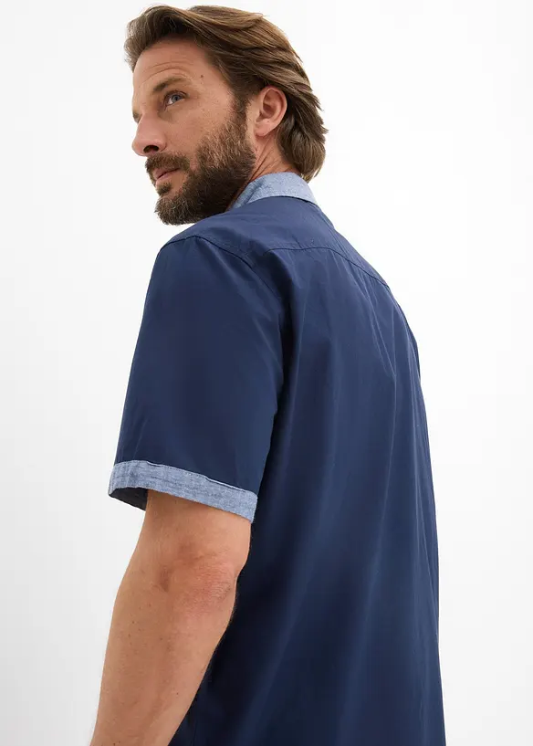 Camicia effetto 2 in 1 a maniche corte, bonprix