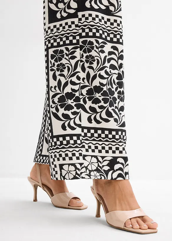 Pantaloni con elastico in vita in misto viscosa fluente, bonprix