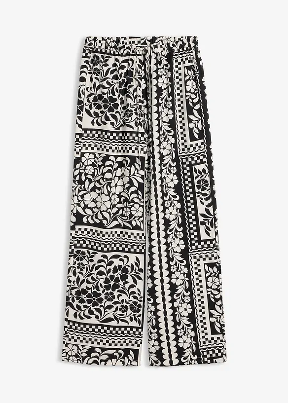 Pantaloni con elastico in vita in misto viscosa fluente, bonprix