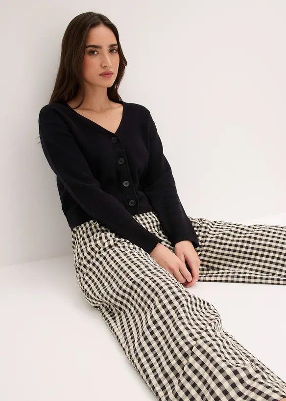 Pantaloni larghi con pinces, bonprix