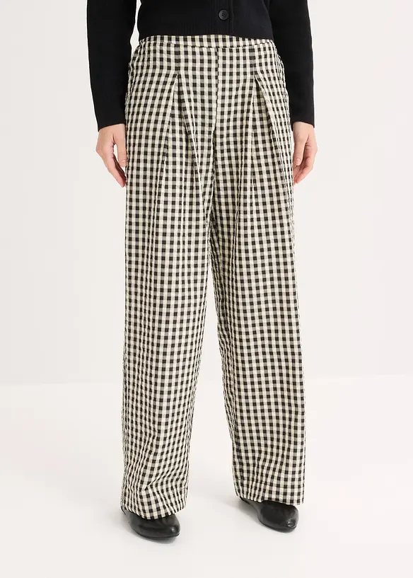 Pantaloni larghi con pinces, bonprix