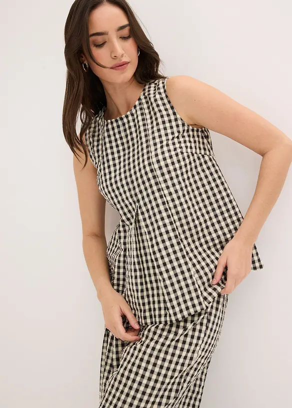 Top a quadri, bonprix