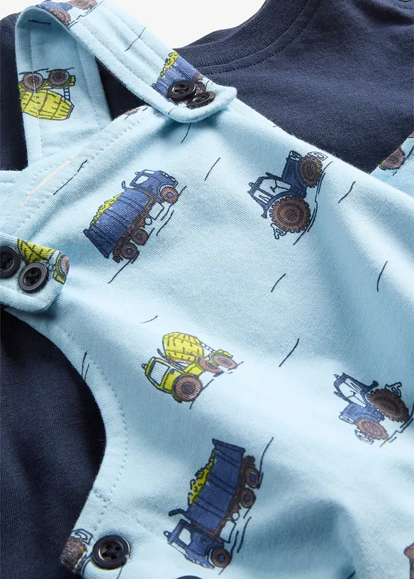 Maglia e tuta in felpa di puro cotone biologico (set 2 pezzi), bonprix