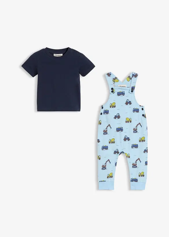 Maglia e tuta in felpa di puro cotone biologico (set 2 pezzi), bonprix