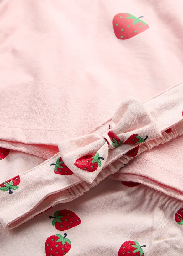 Maglia, leggings e accessorio in cotone biologico (set 3 pezzi), bonprix