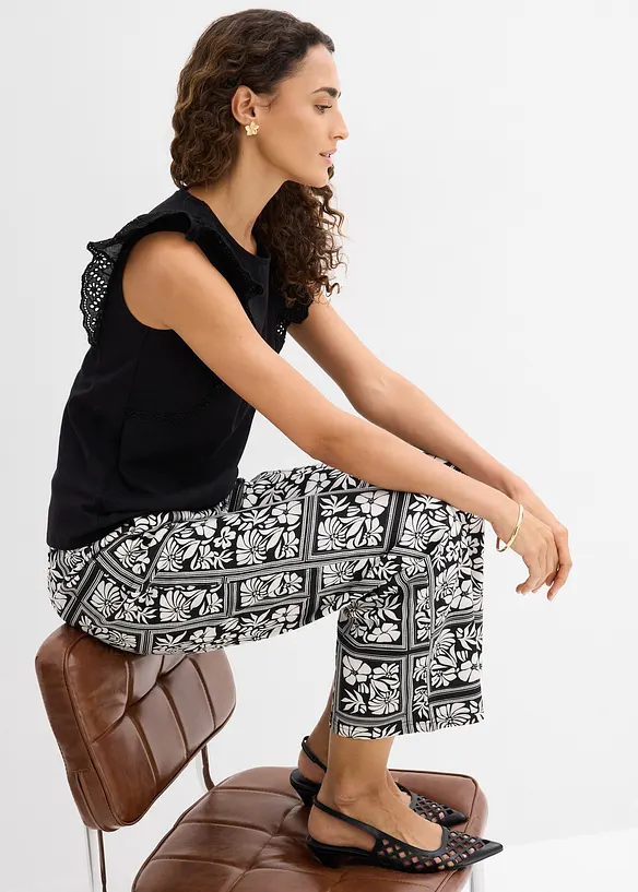 Top in misto cotone, bonprix