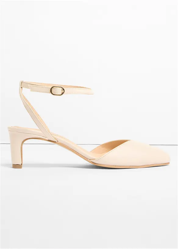 D&eacute;collet&eacute; con cinturino e tacco basso, bonprix