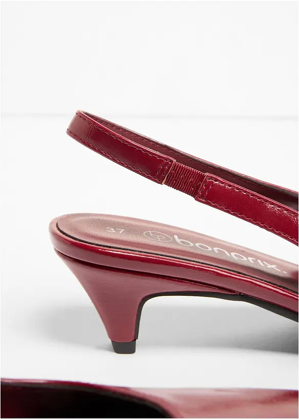 D&eacute;collet&eacute; slingback a tacco basso, bonprix