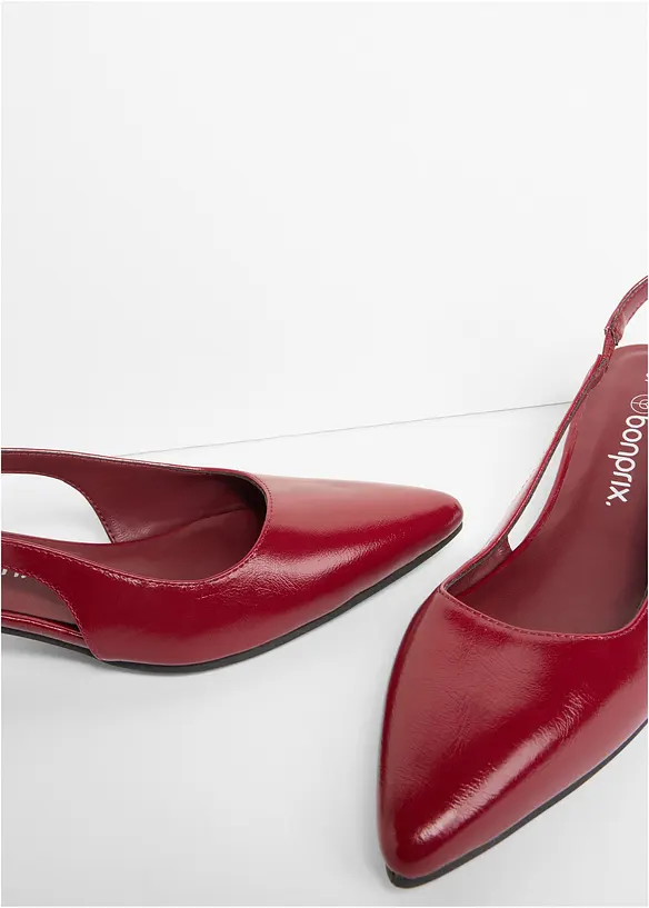 D&eacute;collet&eacute; slingback a tacco basso, bonprix