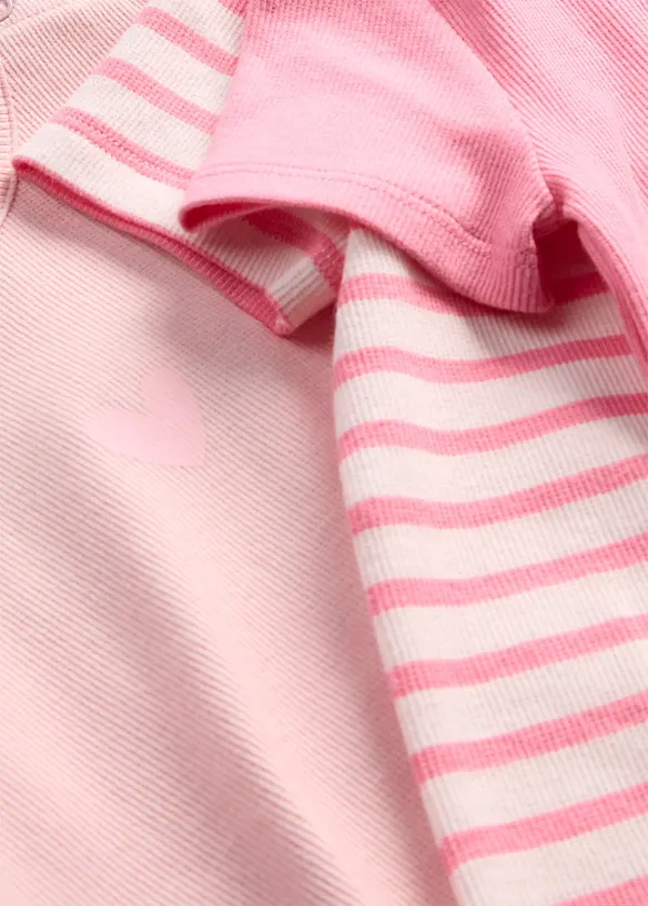 Body a maniche corte in cotone biologico (pacco da 3), bonprix