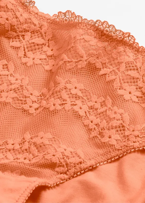 Slip con morbido cotone e pizzo, bonprix