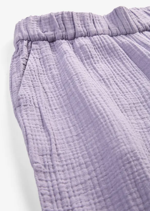 Pantaloni larghi in mussola di cotone, bonprix