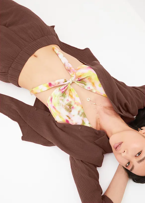 Pantaloni larghi in mussola di cotone, bonprix