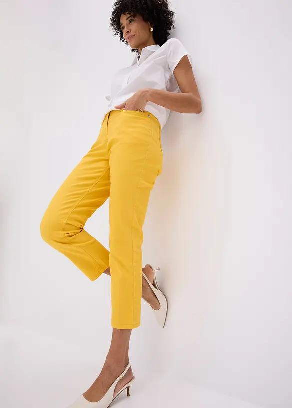 Pantaloni cropped elasticizzati, bonprix