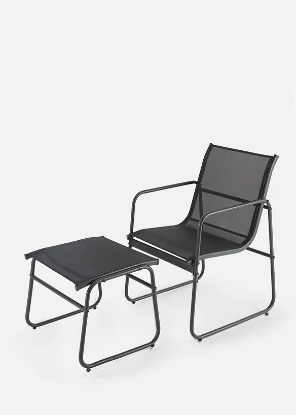 Tavolo, sedie, sgabelli da giardino (set giardino 5 pezzi), bonprix