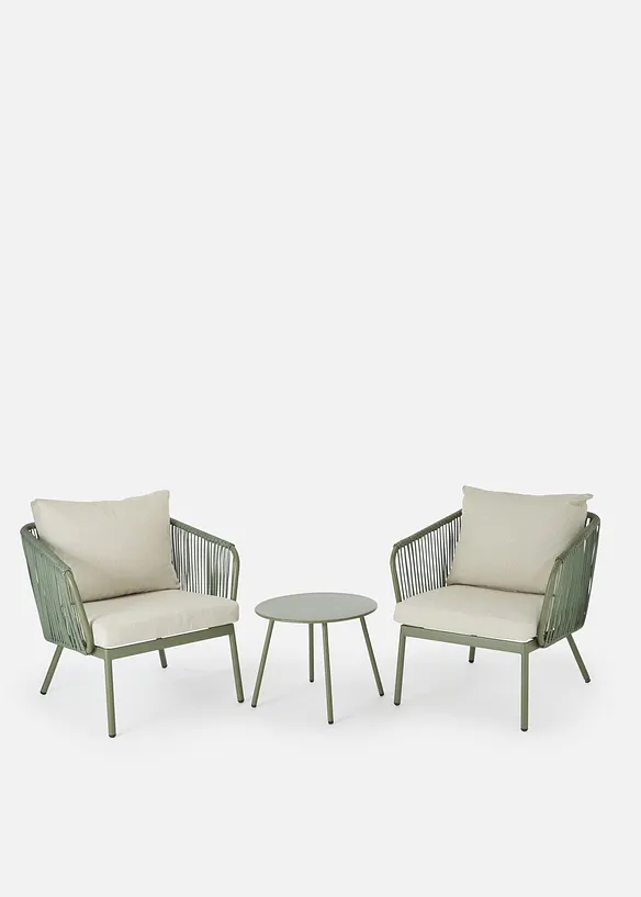 Tavolo e poltrone da giardino (set giardino 3 pezzi), bonprix