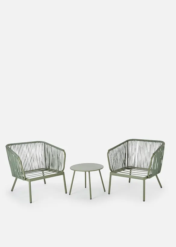 Tavolo e poltrone da giardino (set giardino 3 pezzi), bonprix