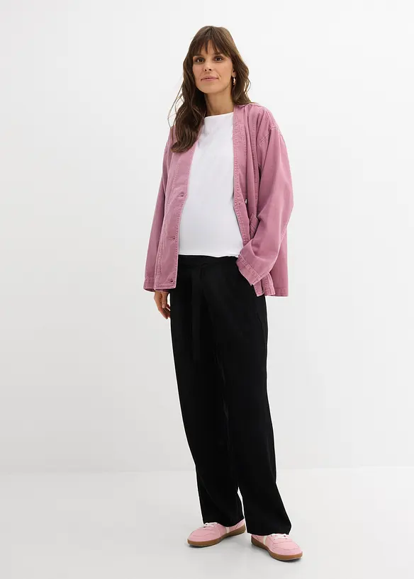 Pantaloni pr&eacute;maman comodi in cr&ecirc;pe di viscosa, loose fit, bonprix