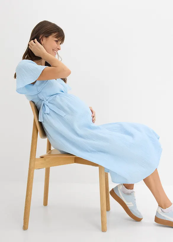 Abito pr&eacute;maman / da allattamento 2 in 1 in mussola di cotone, bonprix