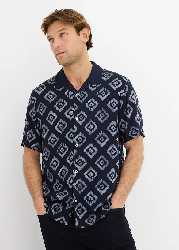 Camicia a maniche corte con colletto resort, bonprix