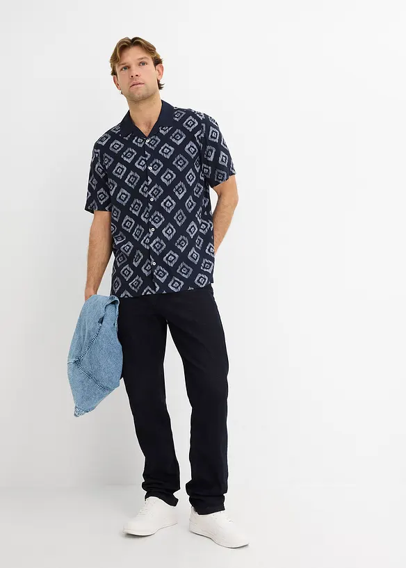 Camicia a maniche corte con colletto resort, bonprix