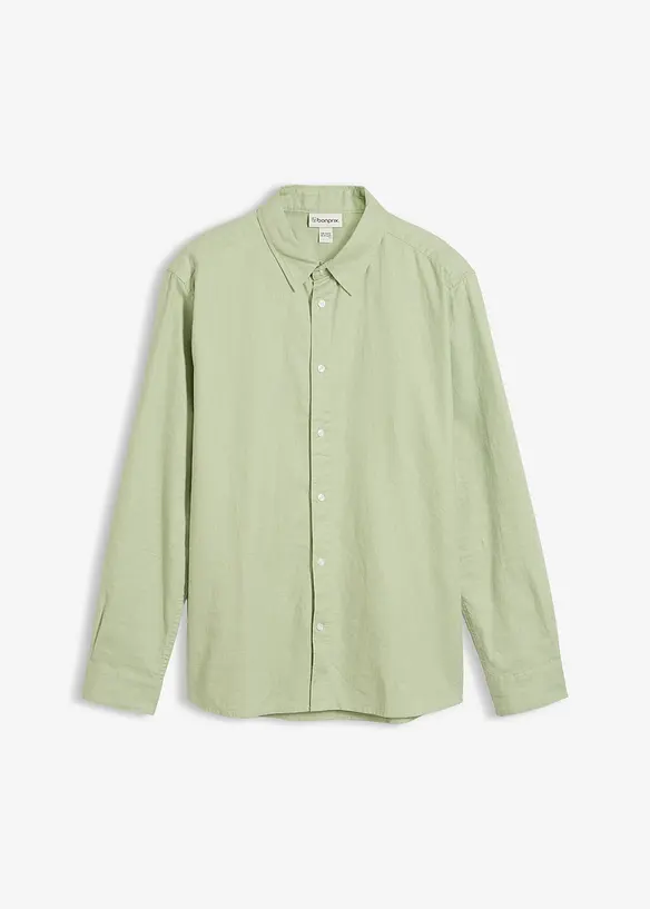 Camicia a maniche lunghe in misto lino fresco, modern fit, bonprix