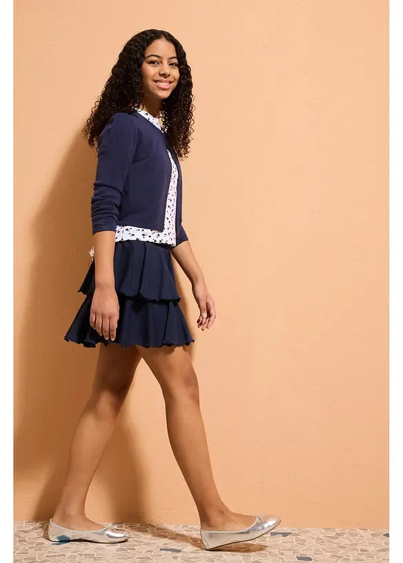 Gonna pantalone in jersey di misto cotone biologico elasticizzato, bonprix