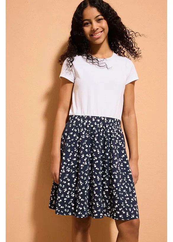 Abito in jersey di misto cotone biologico elasticizzato, bonprix