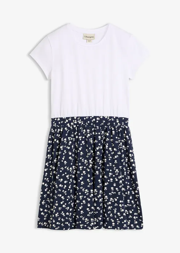 Abito in jersey di misto cotone biologico elasticizzato, bonprix