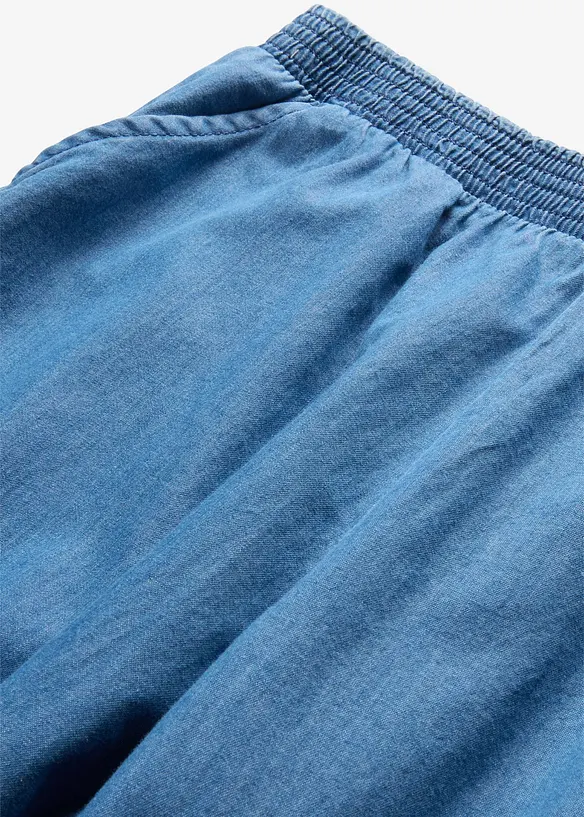 Jeans wide leg in puro cotone biologico, vita media, bonprix