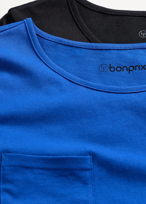 Camicia da notte corta in puro cotone (pacco da 2), bonprix