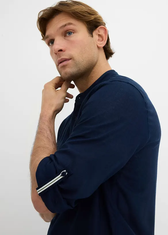 Camicia a maniche lunghe in misto lino fresco, bonprix