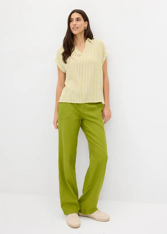 Blusa a maniche corte in viscosa fluente, bonprix