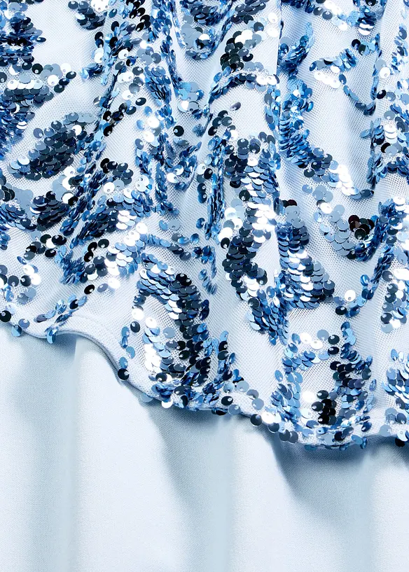 Abito da cocktail con sovrapposizione ricamata con paillettes, bonprix