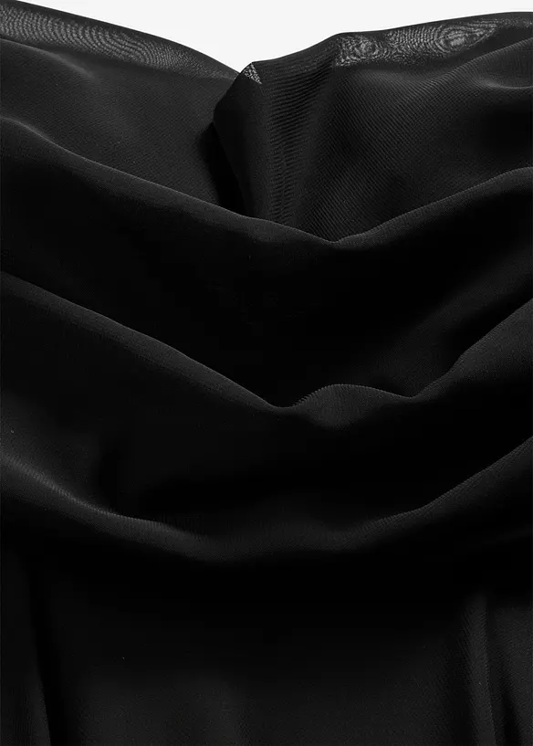 Abito da sera in fine chiffon con drappeggio, bonprix