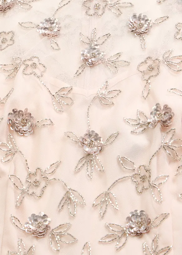 Abito da sera in tulle delicato con paillettes ricamate, bonprix