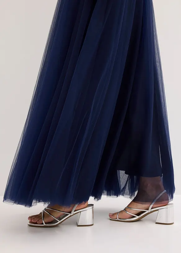 Abito da sera in tulle delicato con pizzo, bonprix