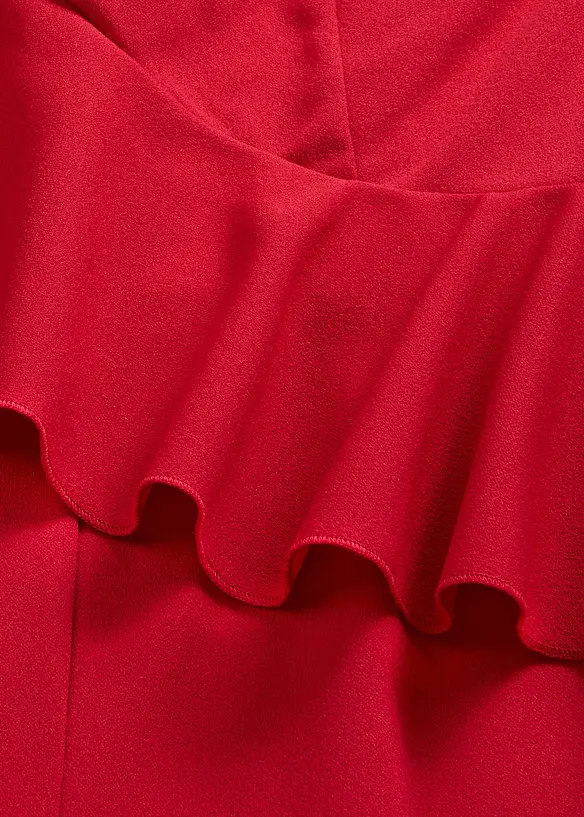 Tuta monospalla in  cr&ecirc;pe operato, bonprix