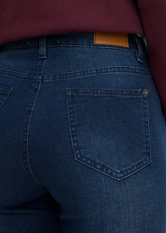 Jeans skinny cropped, vita alta, bonprix