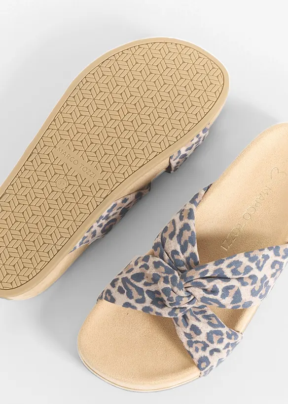 Ciabattine animalier con plateau Marco Tozzi, Marco Tozzi