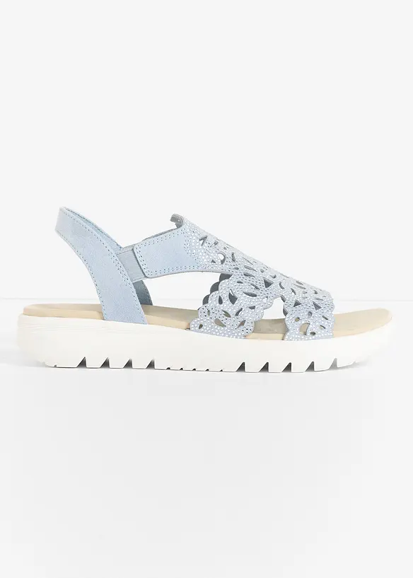 Sandali Marco Tozzi glitterati con tacco e plateau, Marco Tozzi