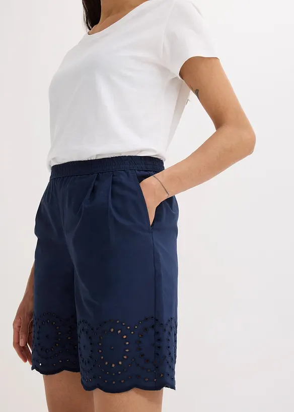 Shorts in puro cotone con elastico in vita, bonprix