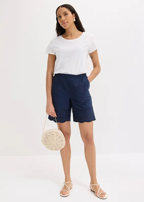 Shorts in puro cotone con elastico in vita, bonprix